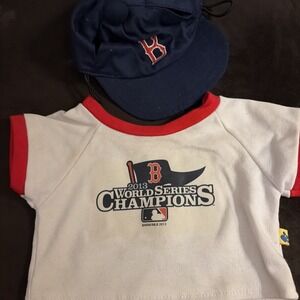 Build A Bear Boston Red Sox Shirt & Baseball Cap Hat